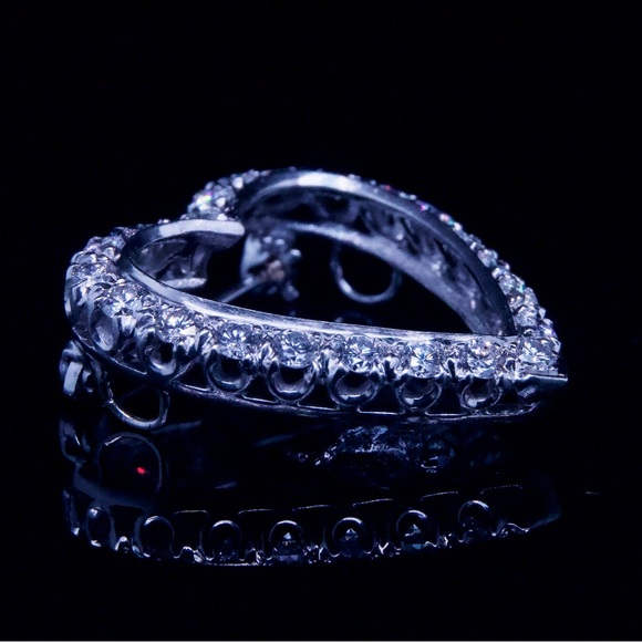 14k Vintage Diamond Heart Pin/Pendant - Picture 5 of 7